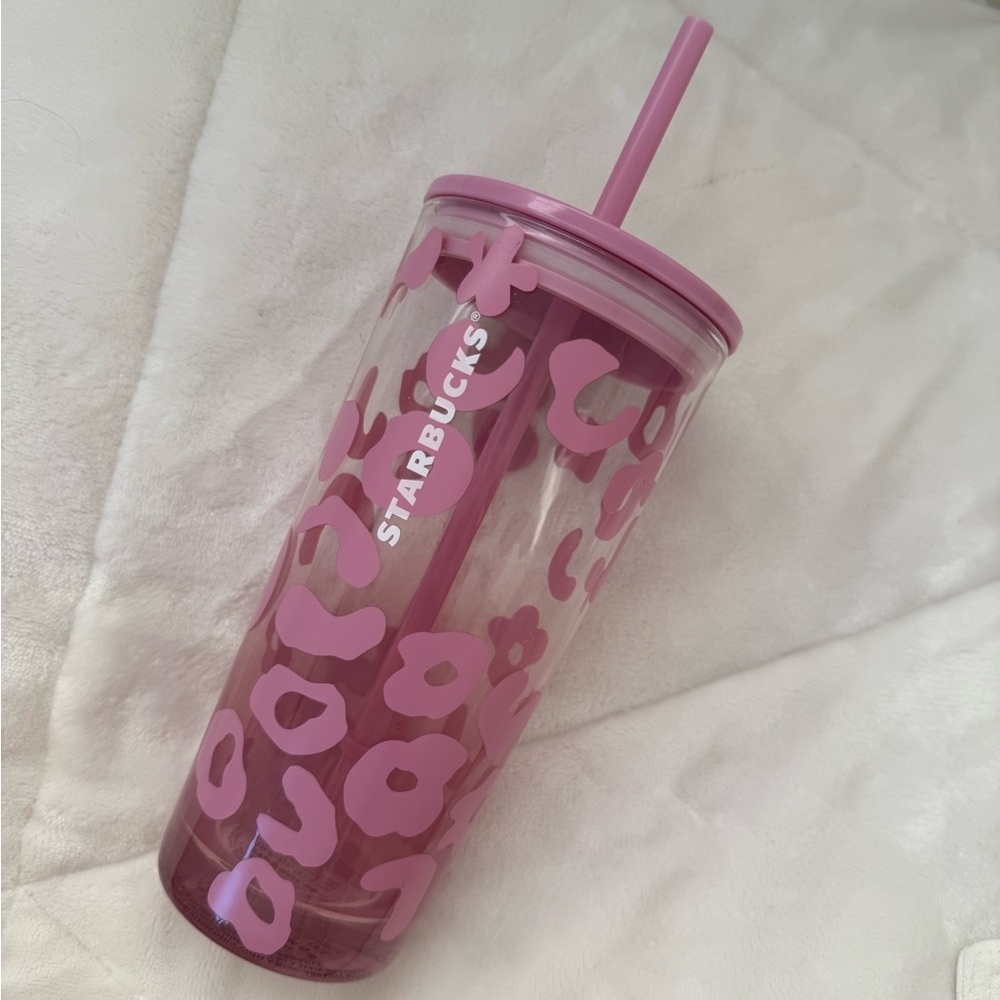 Starbucks Pink Tumbler with Straw